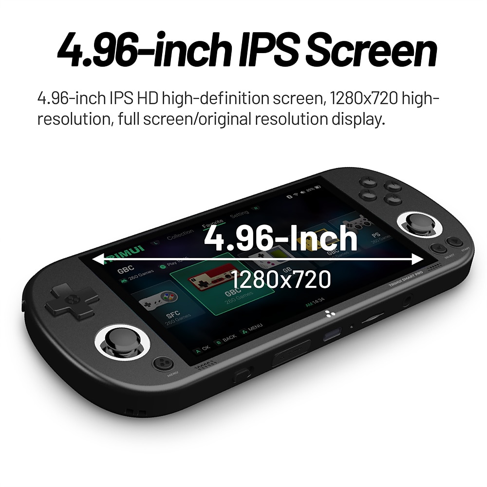 TRIMUI Smart Pro Portable Retro Handheld Game Console 4.96" IPS HD Screen 10000+ Games Double Joystick 26+ Simulators Kids Gift, Christmas Birthday Party Gifts for Friends 2025 - $159.99 –P4