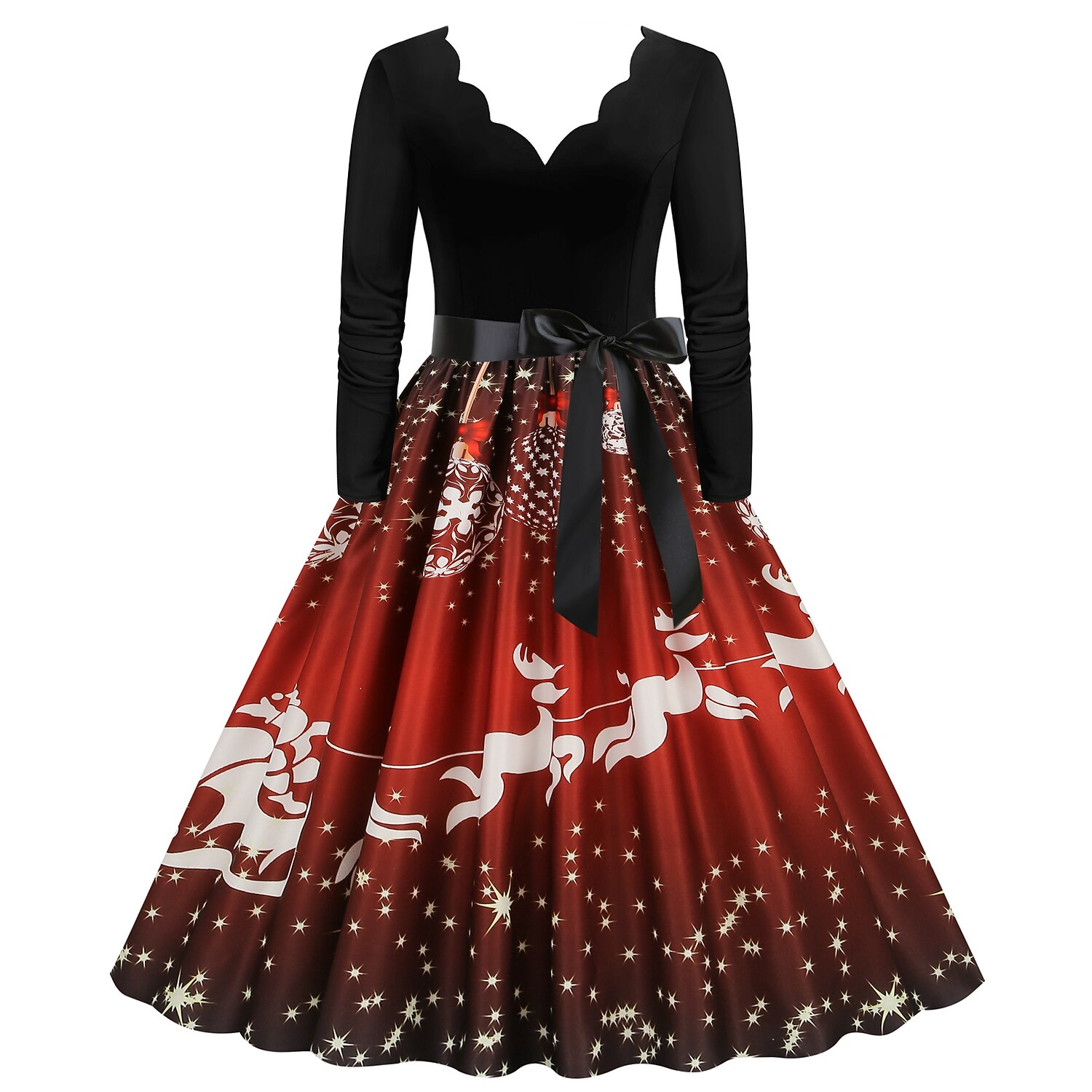 Fancy Christmas Dress Women's 1950s Adults' Christmas Masquerade Christmas  Eve Christmas Party New Year Eve Dress 2026 - $30.99