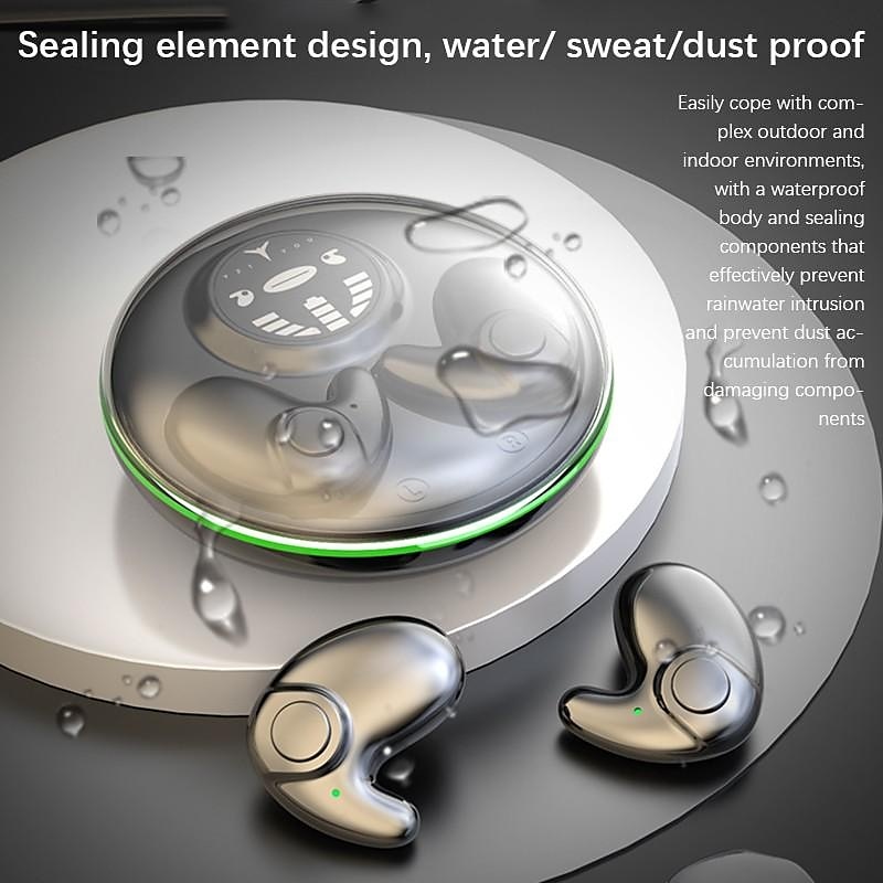 Wireless Stereo Sleep Headphones Mini in-Ear Noise Cancelling Earbuds Bone Conduction Bluetooth Music Headset with Charging Box 2025 - $20.99 –P7