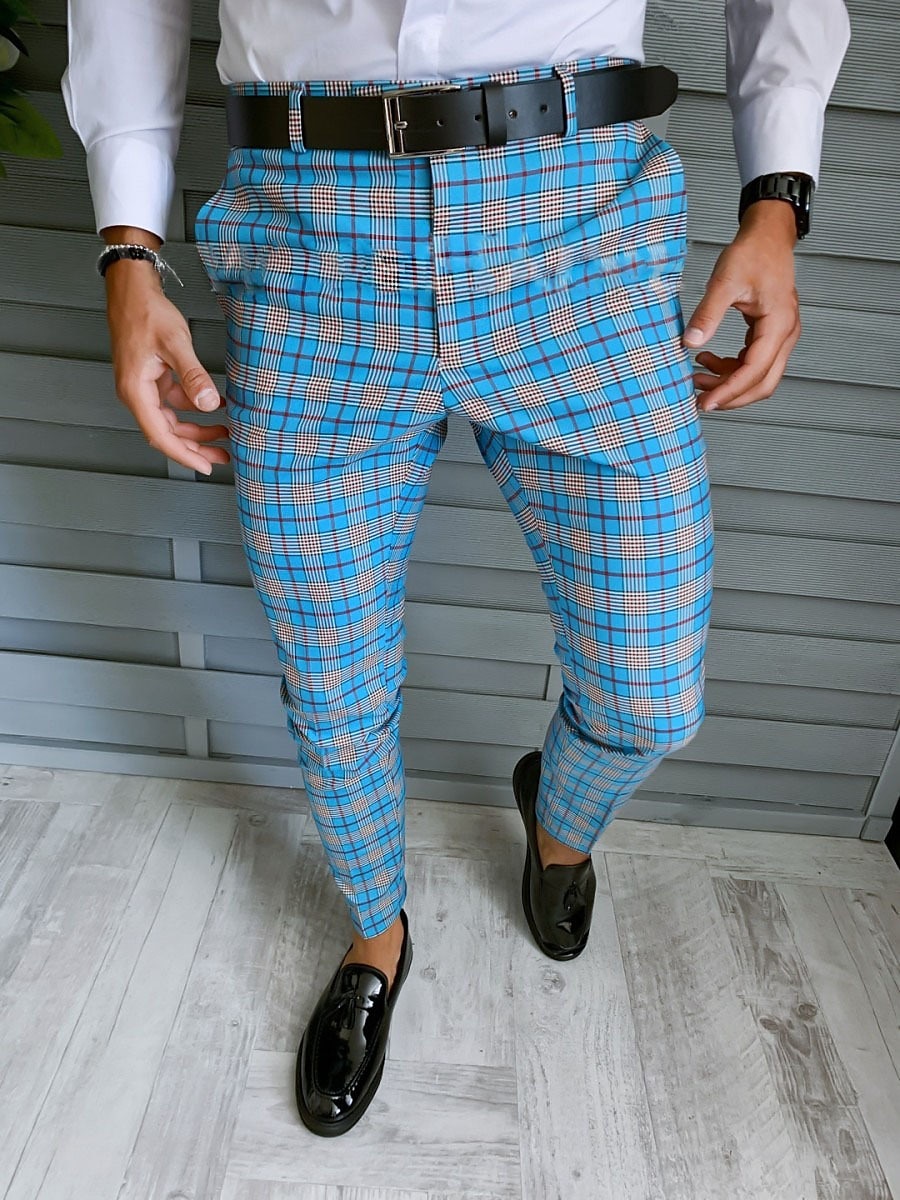 Férfi Nadrág Pamutszövet nadrág Chino nadrág Ceruzanadrág Kockás nadrág Kockás Ránctalanító Üzleti Irodai zsúr Klasszikus Laza elegáns 1 3 2025 - $25.99 –P4