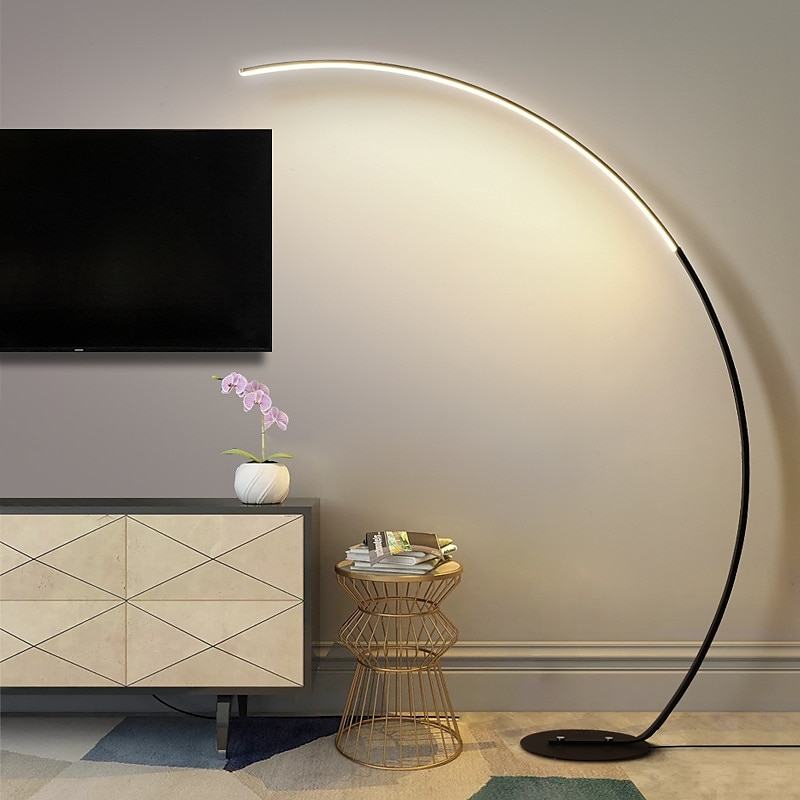 Lampada da terra Multi-tonalità / Lampade ambientali / Decorazione di nozze di Natale Contemporaneo moderno / Tradizionale / Classico Per Sala studio / Ufficio / Giardino Alluminio AC100-240V Nero del 2025 a $328.59 –P8