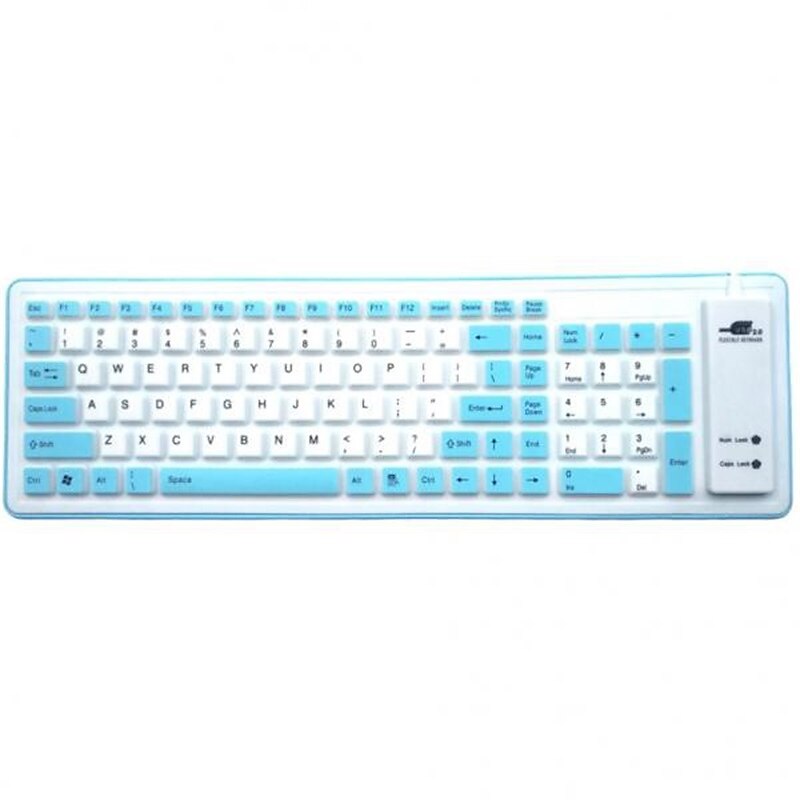 Fashionable 103 Keys Soft Silicone Flexible Wired Foldable Keyboard for Laptop/Computer 2025 - $20.99 –P8
