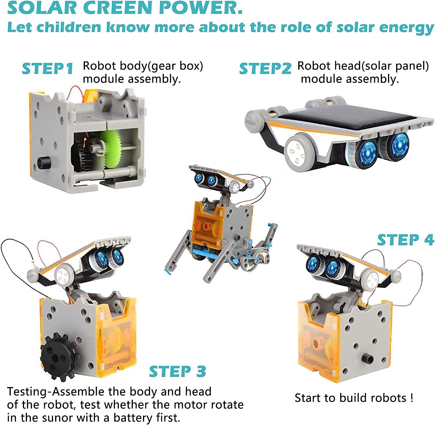 13 In 1 Solar Assembled Scientific Puzzle Toy Car 13 In 1 Intelligent Fun Robot 2025 - $37.99 –P4