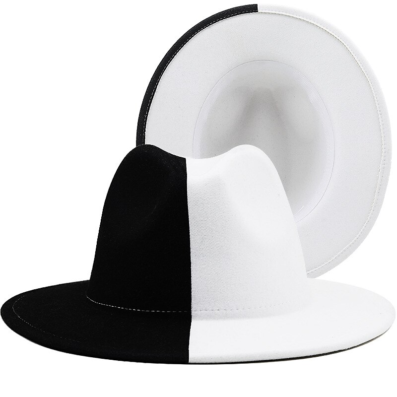 széles karimájú fedora napkalap divat jazz sapka panama sapka férfiaknak női ünnepnapi szuper lábtál vasárnapi buli 2025 - $56.99 –P2