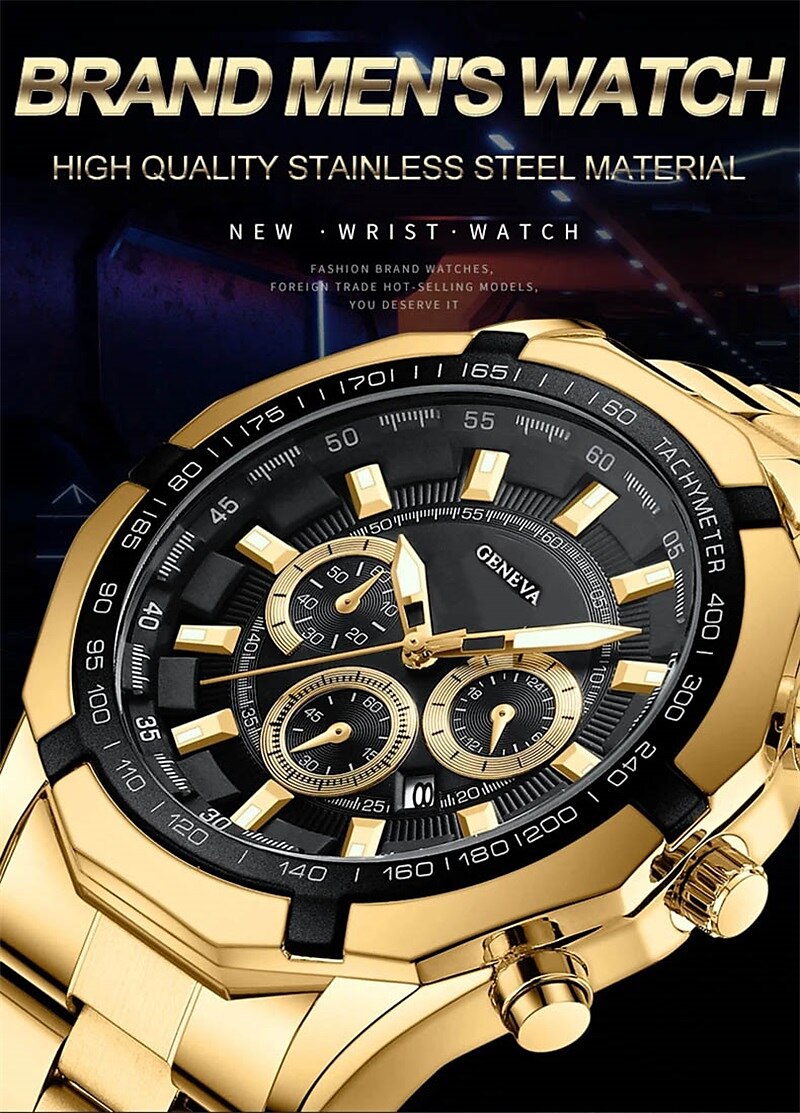 2 in 1 Luxury Mens Watch with Bracelet Set Fashion Casual Military Quartz Sports Steel Wristwatch Men's Clock Gift 2025 - $20.99 –P6
