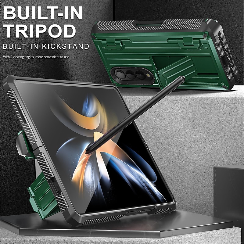 Чехол для телефона прочный защитный чехол Armor для Samsung Galaxy Z Fold 5 4 3 полностью обвязывающий прочный защитный Flip чехол с встроенной подставкой защитой экрана держателем для S Pen защита 2025 - $39.99 –P4
