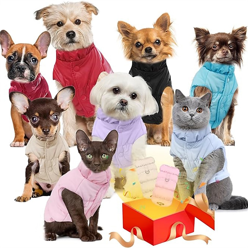Chien Chat Manteau Veste Gilet Mode Fête Hiver Chaud Respirant Doux Lavable Confortable Noël Halloween Extérieur Décontracté Quotidien Vêtements pour Chiens for Bichon Frisé Spitz Nain Bébé Animal de 2025 ? AU $31.19 –P1