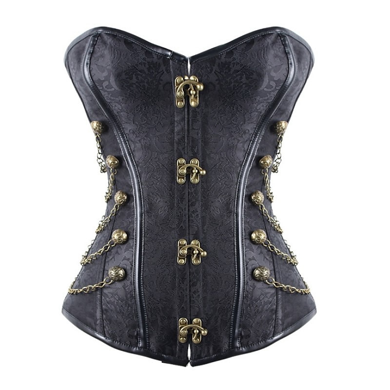 Punk és gótika Steampunk Félmelles fűző Szerepjáték külföldi Extra méret Egyszínű Jelmez Női Fantasy Steampunk Mindszentek napja Farsang Felnőttek Nadrágok Fűző 2025 - $54.99 –P2