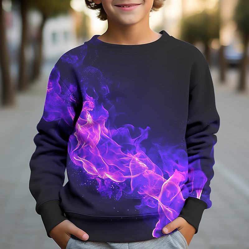 Pojkar 3D brand Tröja Pullover Långärmad 3D-tryck Höst Vinter Mode Streetwear Häftig Barn 3-12 år Utomhus Ledigt Dagligen Normal 2025 - $16.49 –P5