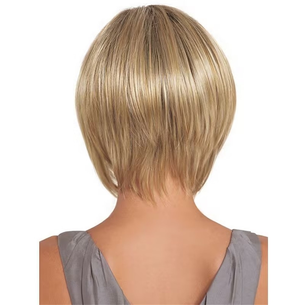 Synthetische Perücken Glatt Pixie-Schnitt Maschinell gefertigt Perücke Kurz Blond Synthetische Haare Damen Weich Party Einfach zu tragen Blond 2025 - $26.99 –P2