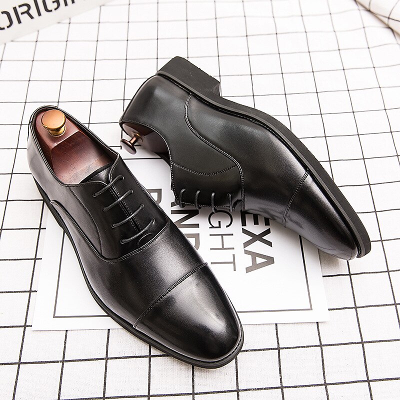 Men's Oxfords Retro Formal Shoes Walking Casual Daily Leather Comfortable Booties / Ankle Boots Loafer Black Brown Spring Fall 2023 - AED 179.99 –P4