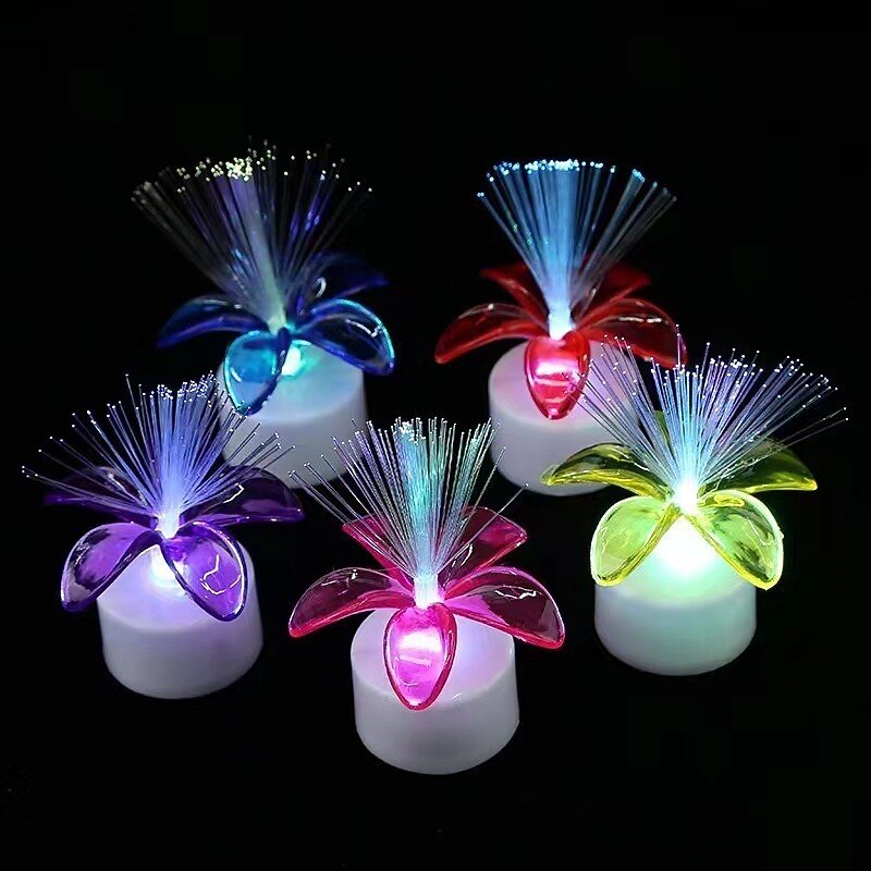 LED Colorful Fiber Optic Light Candle Rose Fiber Optic Flower Night Light Starry Sky Color Changing Flash Light Small Toy 2025 - $8.49 –P2