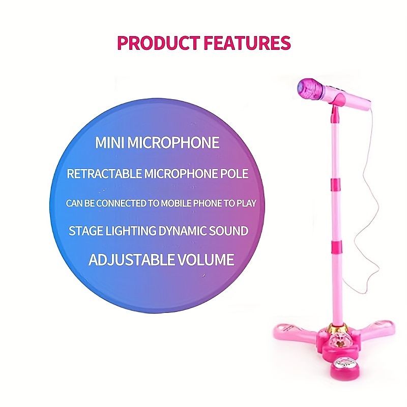 s Early Education Microphone Single Microphone Music Microphone With Stand Simulation Karaoke Toys 's Gifts Over 6 Years Old 2025 - $46.99 –P6