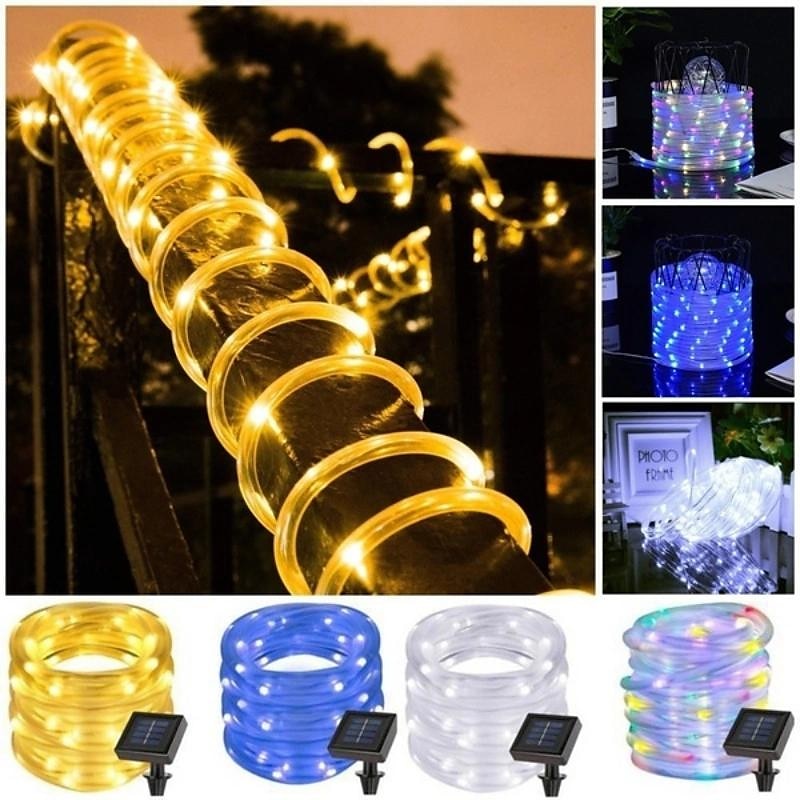 luci a corda solari esterne impermeabili luci a led lampeggianti 8 modalità tubo esterno luci fatate in filo di rame per giardino recinzione patio cortile festa matrimonio natale halloween interno esterno deco del 2025 a $12.49 –P4