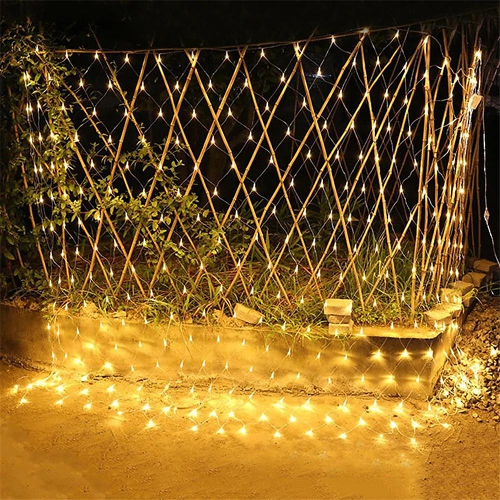 Cadena de luces LED de malla atrapasueños de 1,5 x 1,5 x 3 x 2 pulgadas, cielo estrellado, hierba, luz decorativa navideña, luz de ambiente para acampar al aire libre, fiesta navideña, 1 juego 2025 - $35.99 –P3