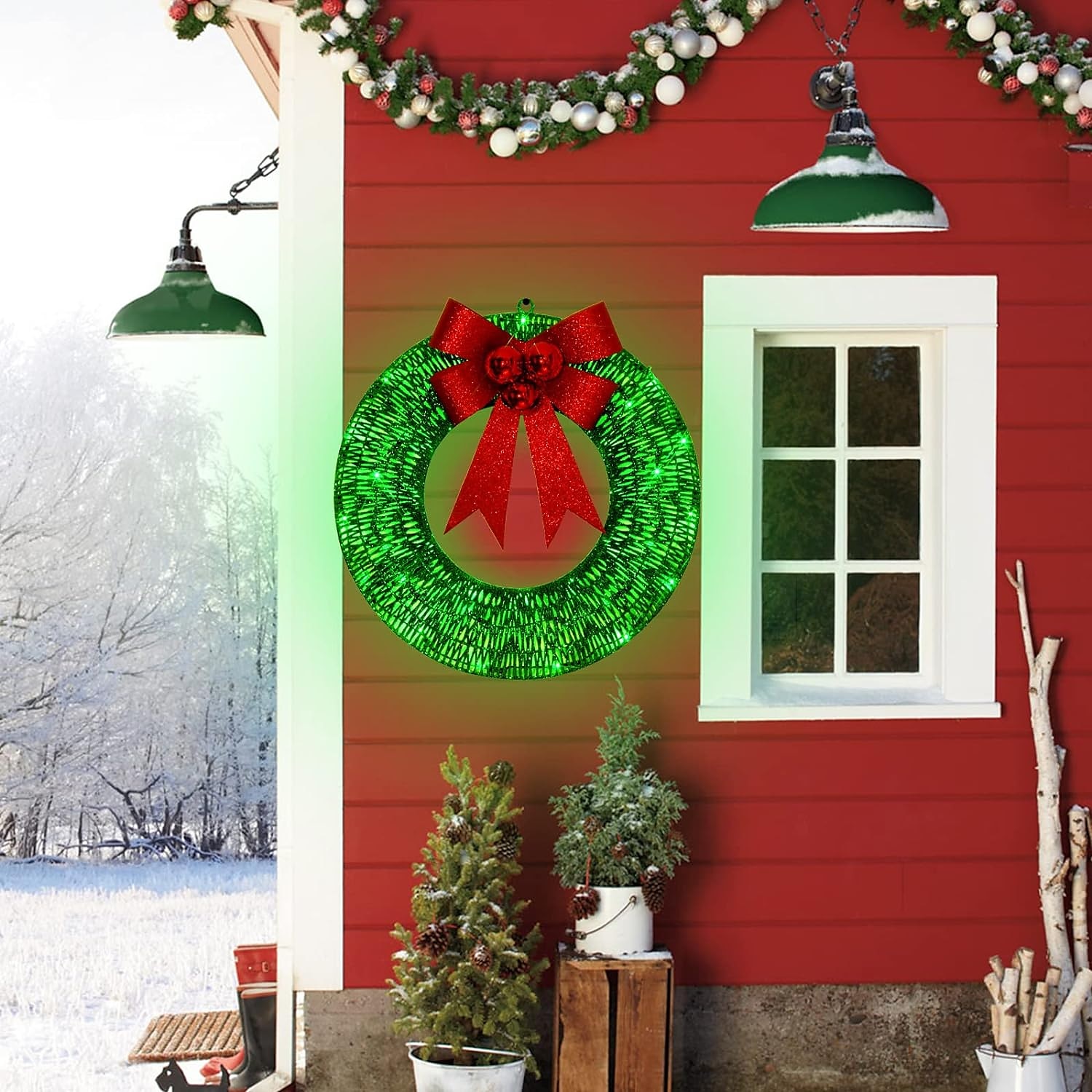 Guirlande de Noël de 20 pouces avec guirlande d'arc lumineux en fer léger éclairage LED décoration de scène de lumière blanche chaude 30/40/50 cm alimenté par batterie aa de 2025 ? $27.99 –P5
