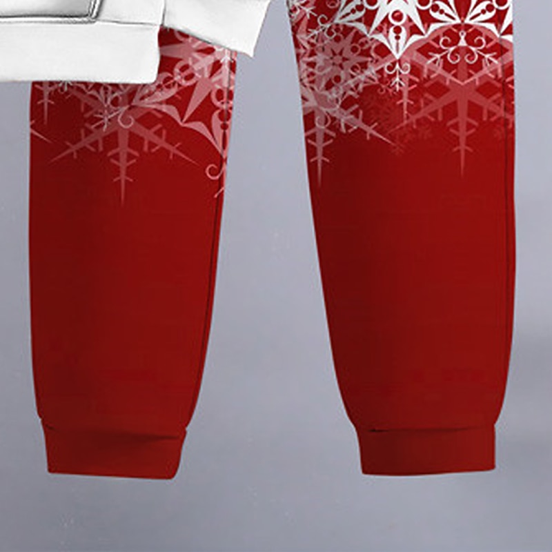 Garçon 3D Motif de flocon de neige Coffrets de Noël Ensemble sweat à capuche et pantalon de survêtement manche longue 3D effet Automne Hiver Actif Mode Frais Enfants 3-12 ans Capuche Extérieur de 2025 ? $26.99 –P5
