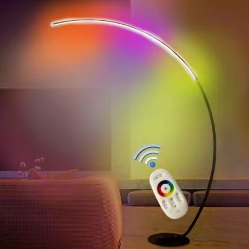 Lampada da terra Multi-tonalità / Lampade ambientali / Decorazione di nozze di Natale Contemporaneo moderno / Tradizionale / Classico Per Sala studio / Ufficio / Giardino Alluminio AC100-240V Nero del 2025 a $328.59 –P17