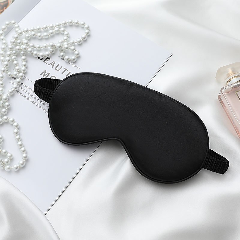 luxe satijnen oogmasker met elastische band om te slapen, oogslaapschaduwafdekking, blokkeert licht en vermindert gezwollen ogen 2025 - $11.99 –P13