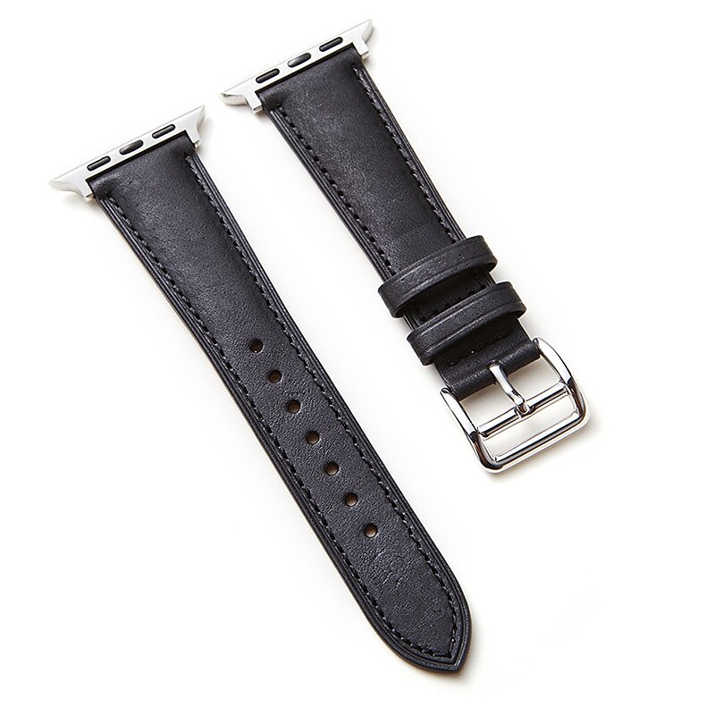 Leather Band Compatible with Apple Watch band 38mm 40mm 41mm 42mm 44mm 45mm 49mm Rugged Luxury Adjustable Genuine Leather Strap Replacement Wristband for iwatch Series Ultra 8 7 SE 6 5 4 3 2 1 2025 - $21.99 –P5