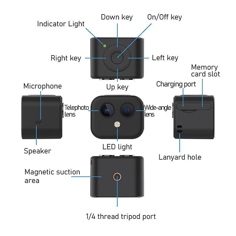 4K Dual-Lens WiFi Mini Camera - Binnen Smart Home Beveiligingscamera met Infrarood Nachtzicht Bewegingsdetectie HD Videorecorder 2025 - $44.99 –P16
