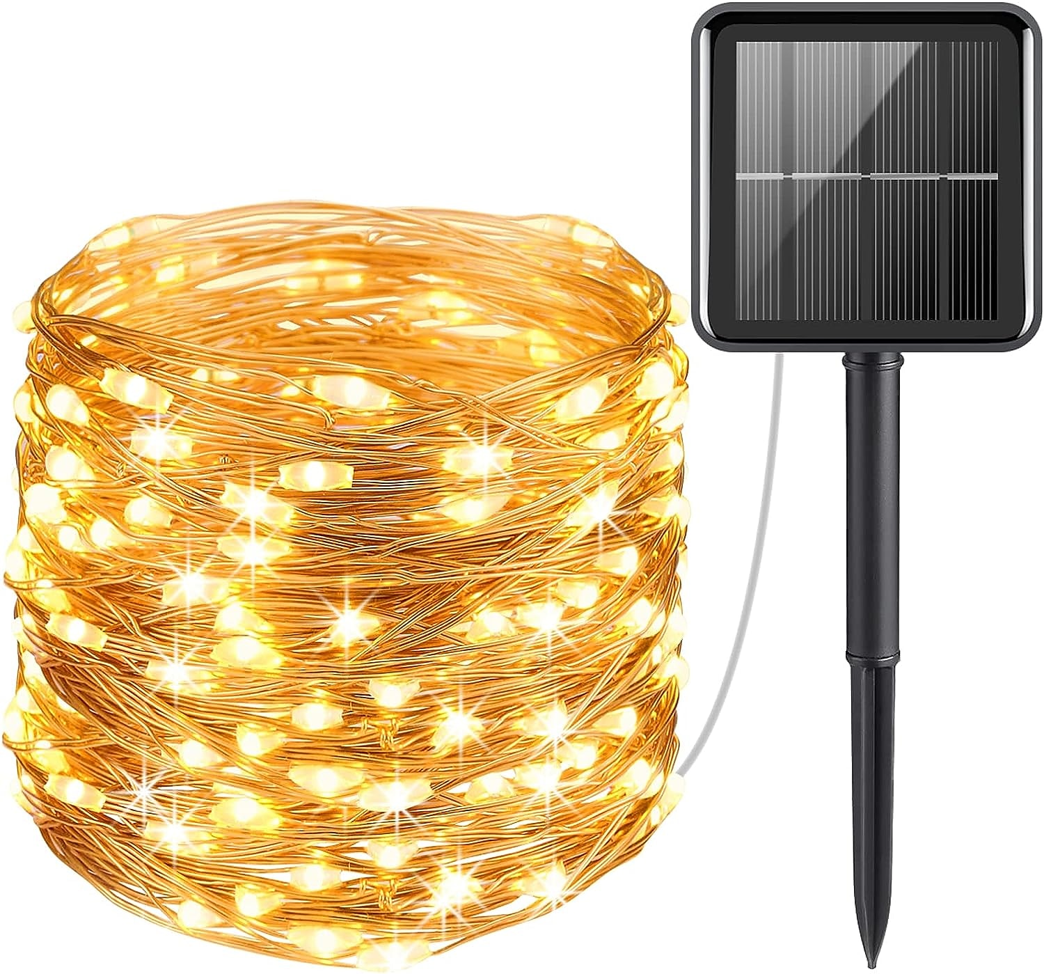 luci solari per esterni – luci fatate in filo di rame impermeabili, 8 modalità, alimentate ad energia solare per patio esterno, cortile, alberi, decorazioni natalizie, per matrimoni e feste in campeggio del 2025 a $11.99 –P8