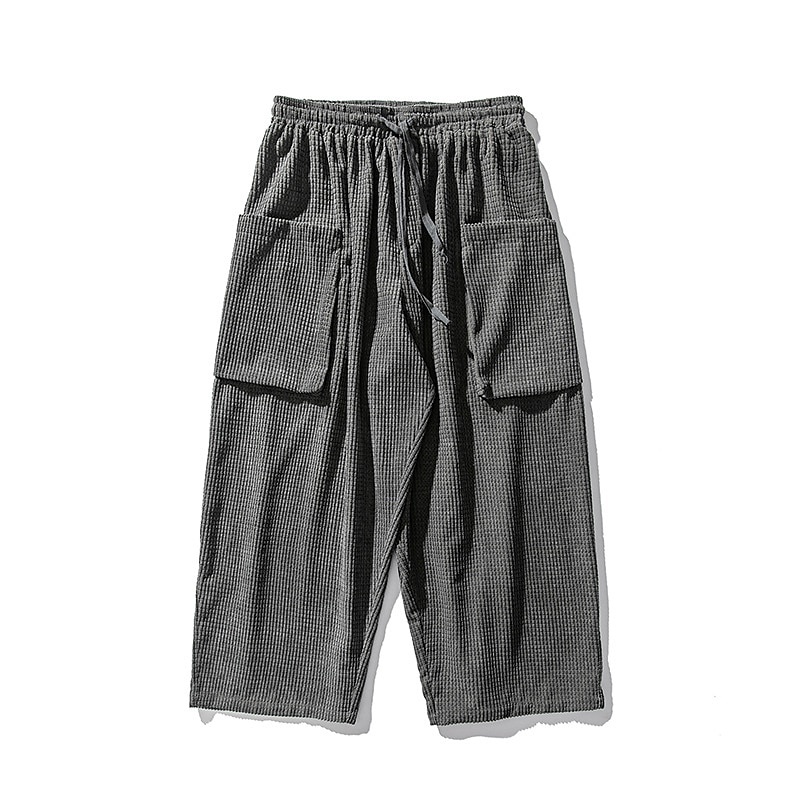Herren Jogginghose Trainingshose Jogginghose mit weitem Bein Cordhose Tasche Kordelzug Elastische Taille Glatt Komfort Atmungsaktiv Outdoor Täglich Ausgehen Modisch Brautkleider schlicht Schwarz Weiß 2025 - $41.99 –P3