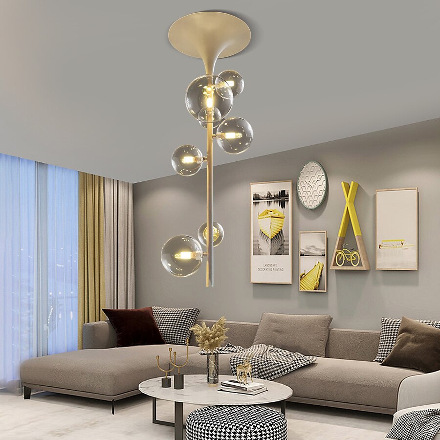 LED Chandeliers 6/7/10 Heads Cluster Globle Design Balloon Design Chandeliers for Dining Room Bedroom Pendant Lamps 110-240V 2025 - $498.69 –P13