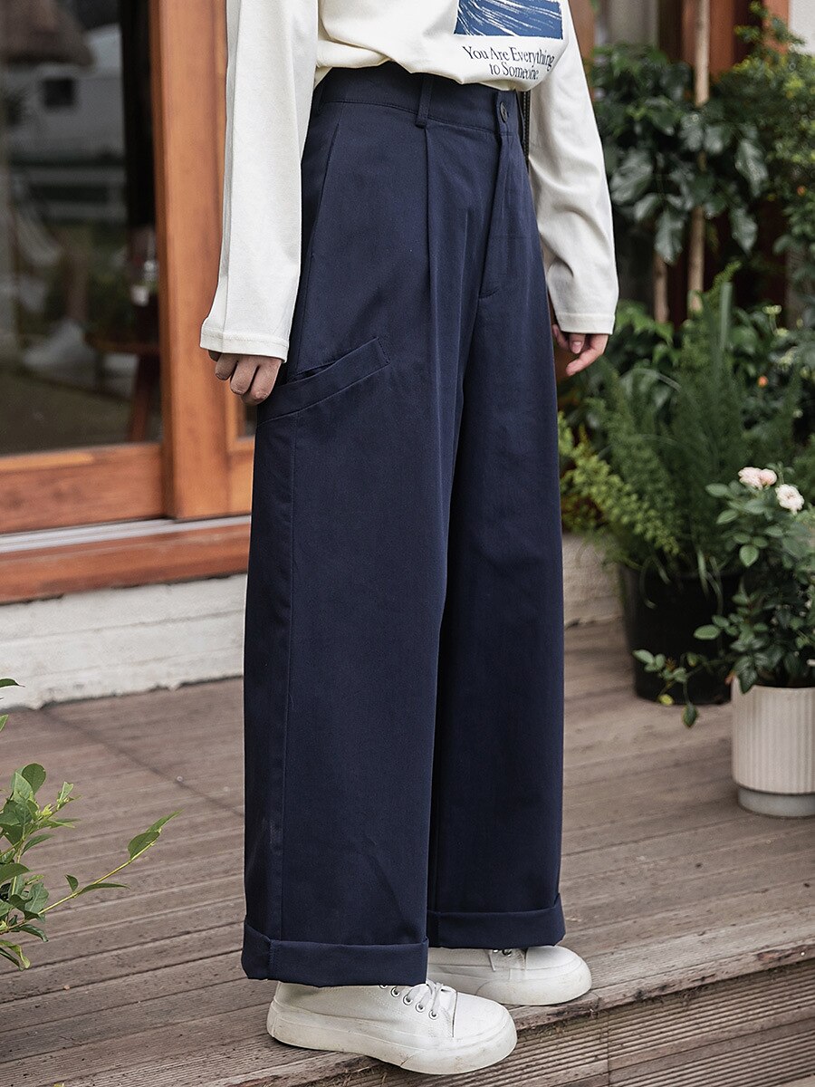 Women's Cargo Pants Wide Leg Pants Trousers Full Length Active Streetwear Outdoor Street Deep Blue S M Fall Winter 2023 - US $44.99 –P8