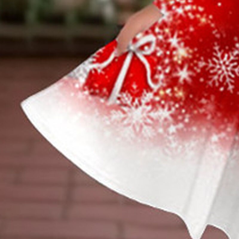 Flickor 3D Snögubbe Snöflinga Klänning Långärmad 3D-tryck Höst Vinter Sport & Utomhus Dagligen Helgdag söt stil Ledigt Skön Barn 3-12 år Vardagsklänning A linjeklänning Ovanför knäet Polyester Normal 2025 - $16.99 –P11