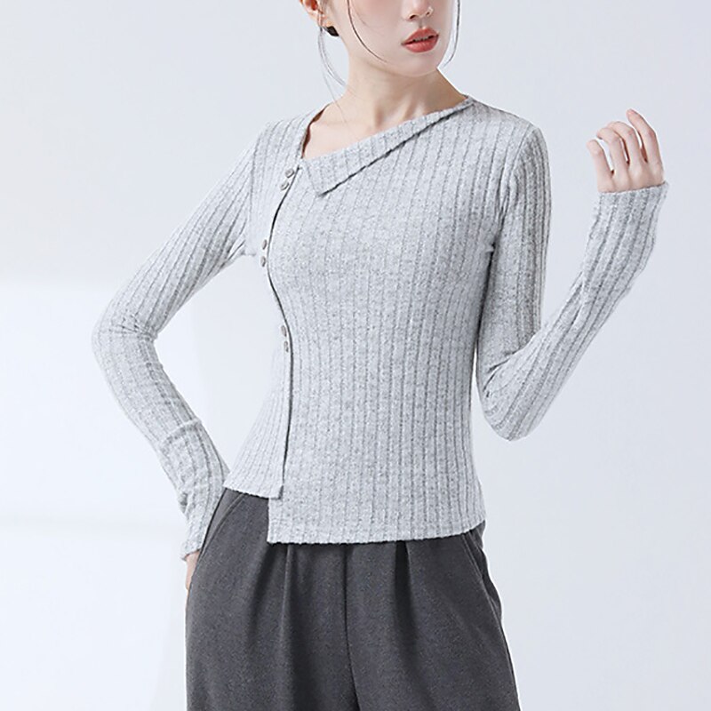 Sportkleidung oben Pure Farbe Farbaufsatz Damen Leistung Ausbildung Langarm Hoch Polyester 2025 - $32.99 –P3