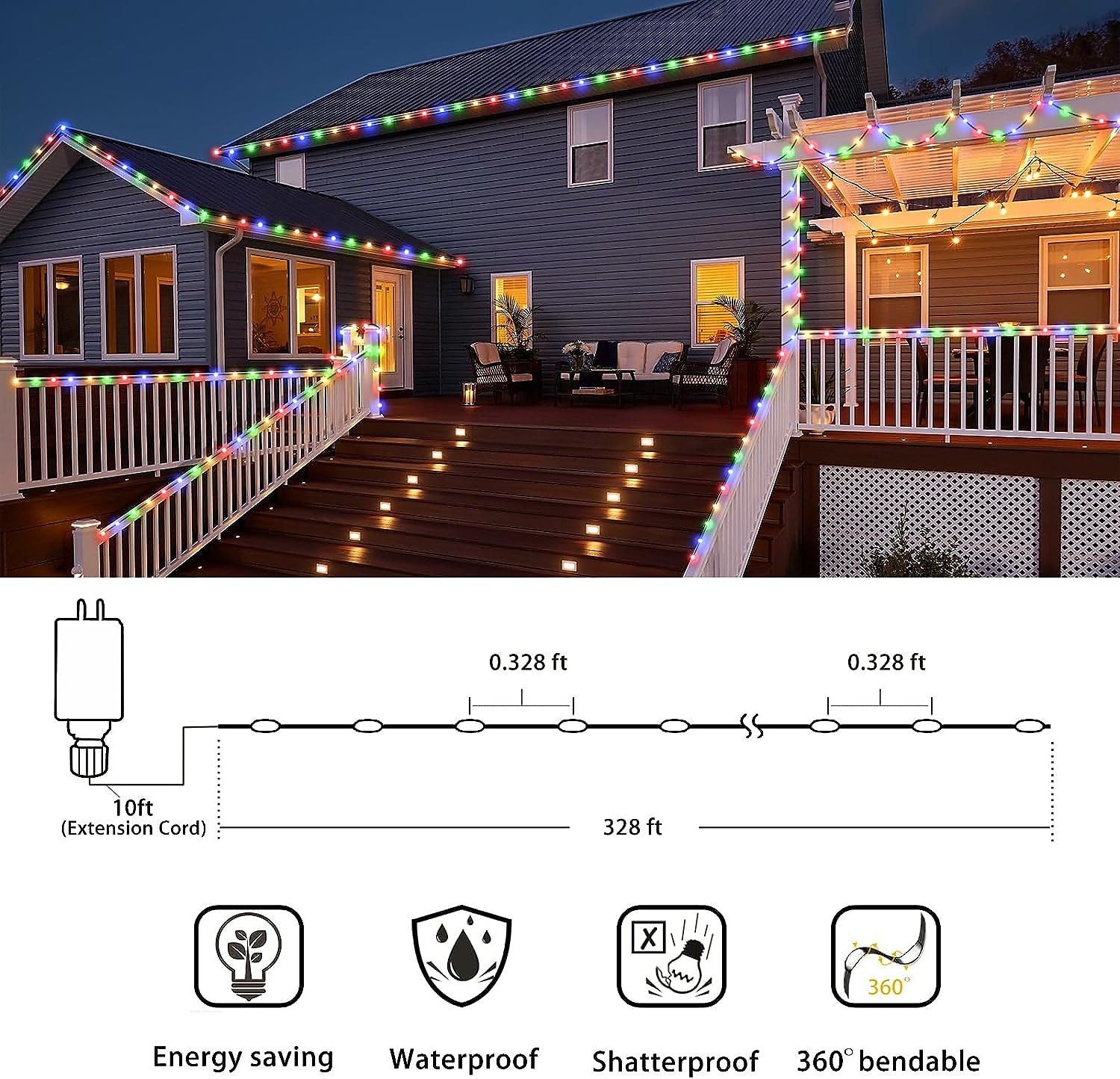 2025年 100M フレキシブルLEDライトストリップ ストリングライト クリスマスストリングライト 1000 LED 2835 SMD 温白色 マルチカラー ネットホワイト クリエイティブストリングライト ホリデーライト パーティー ホリデー ウェディング 31 V コレクション – $77.99 –P1
