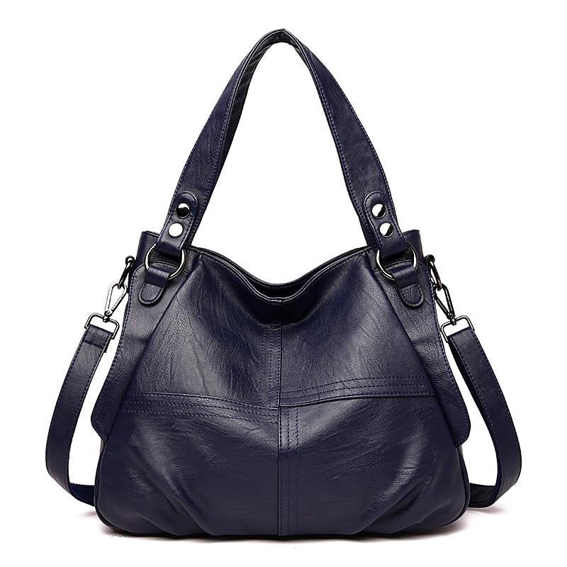 Per donna Borsa Borsa a tracolla Borsa a spalla Borsa Boston Pelle PU All'aperto Shopping Quotidiano Cerniera Grande Capacità Impermeabile Durevole Tinta unica Trapuntato Rosso violaceo Nero Bianco del 2025 a $29.25 –P11