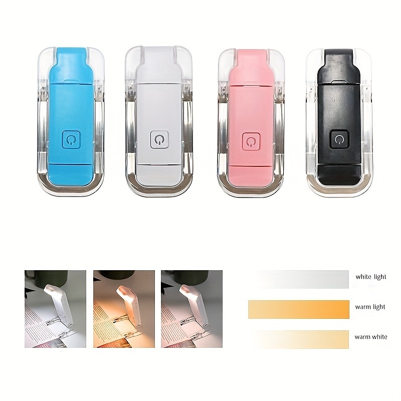 USB Rechargeable Book Reading Light LED Eye Care Clip On Book Light For Reading In Bed Portable Bookmark Light 2025 - $15.99 –P3
