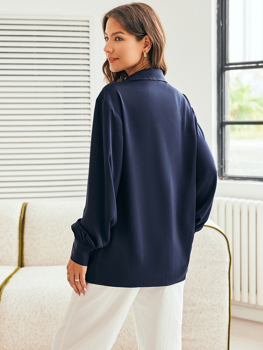 satijnen elegante mode-overhemdblouse 2025 - $47.99 –P8