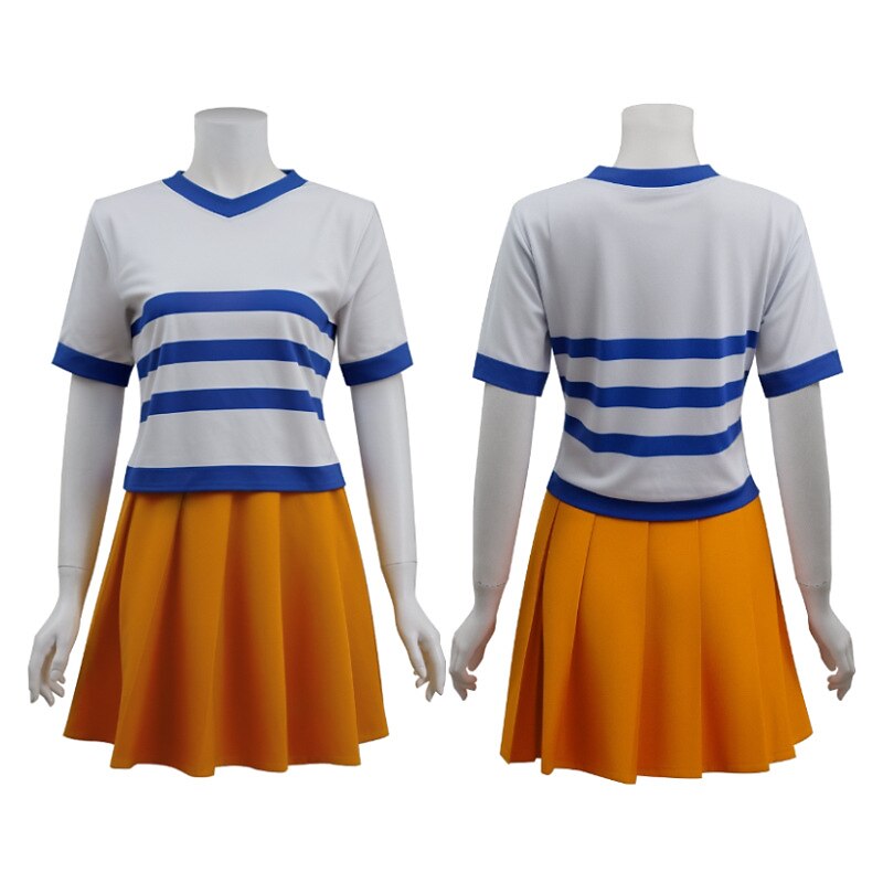 One Piece Nami Anime Cosplay kostyme Cosplay-drakter Halloween Karneval Maskerade Skjørte T-Trøye Midjebelte Til Dame Voksen 2025 - $52.99 –P2