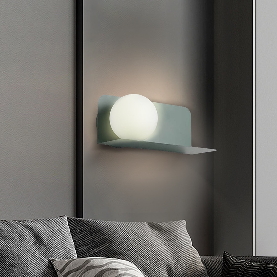 seinävalaisin pyöreä lasi maapallo varjostin seinäkiinnitys nykyaikainen macaron metalliseinävalaisin 110-240v 2025 - $116.99 –P20