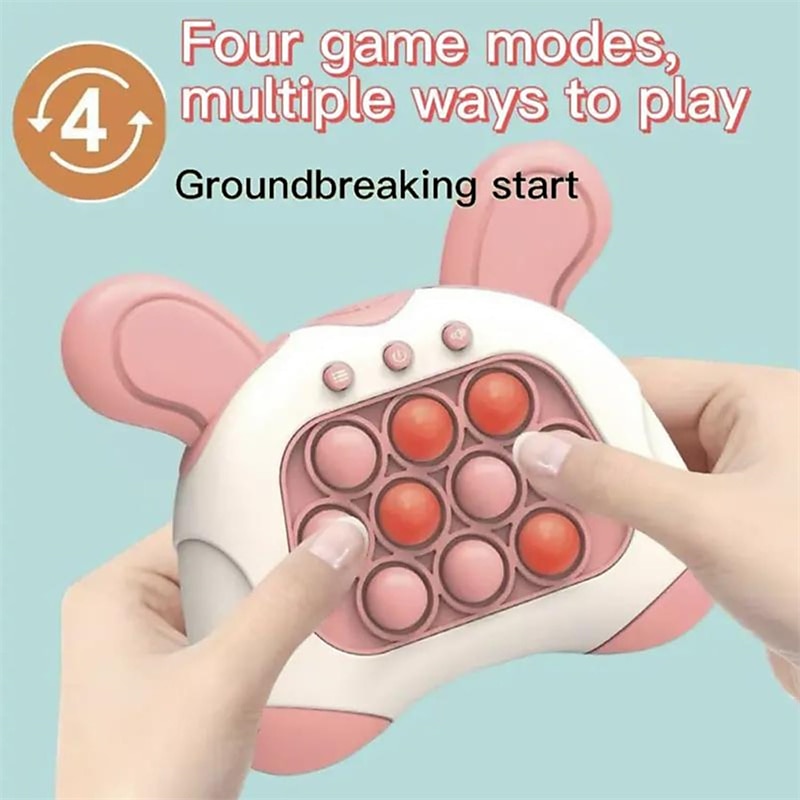 2025年 高速プッシュバブルゲーム、アップグレードされたハンドヘルドポップフィジェットライトアッププロゲームおもちゃ、電子クイックプッシュゲーム、子供女の子の誕生日用のフィジェット感覚おもちゃ  コレクション – $23.99 –P5
