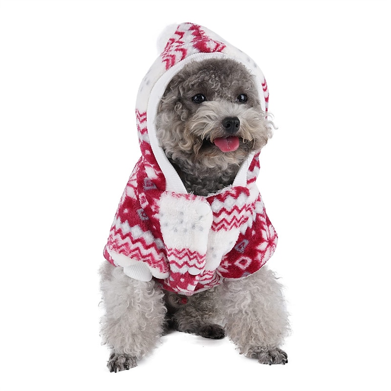 Perros Gatos Abrigos Chaqueta Pet Pouch Sudadera con capucha Moda Británico Invierno Templado Transpirable Suave Lavable Cómodo Navidad Víspera de Todos los Santos Navidad Exterior Casual Diario Ropa 2025 - GBP £14 –P1