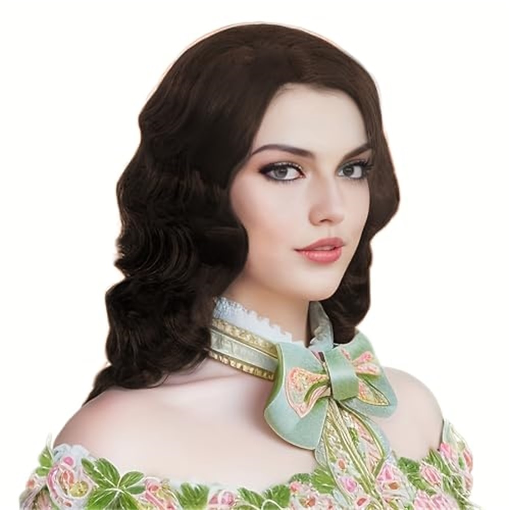 Krátké popelavě hnědé paruky pro ženy přírodní prstová vlna syntetická paruka pro ženy dámy cosplay anime party kostýmy anime flapper paruka halloweenské paruky 2025 - $18.49 –P12