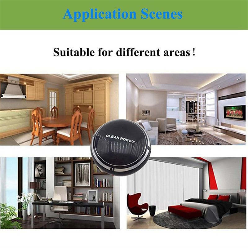 Black Automatic Rechargeable Smart Robot Vacuum Cleaner Suction Sweeping Robot 2025 - $31.99 –P5