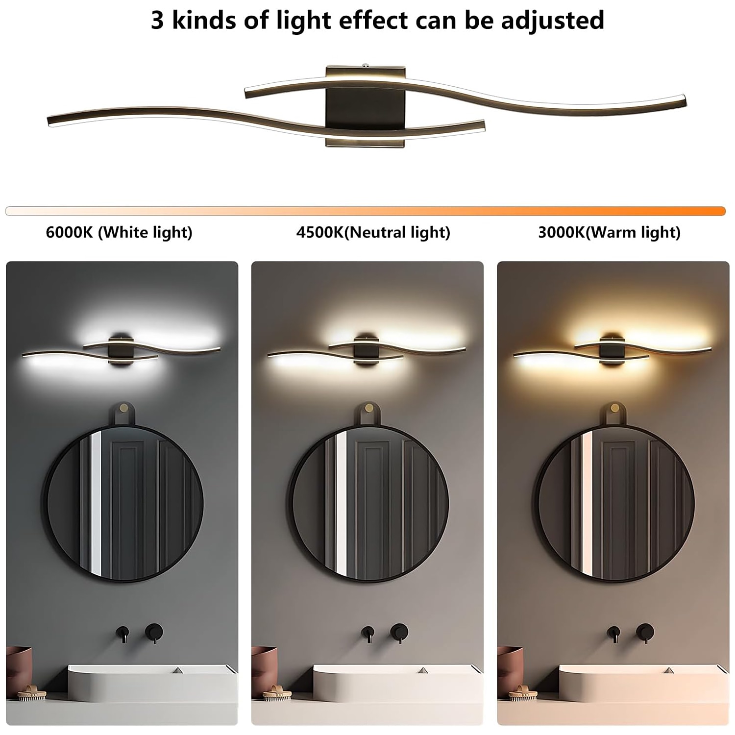 LED-Wandleuchte 3000–6000 K dimmbare Silikon-Wandleuchte ist anwendbar für Schlafzimmer, Wohnzimmer, Flur, Badezimmer, AC110 V, AC220 V 2026 - $122.99 –P1
