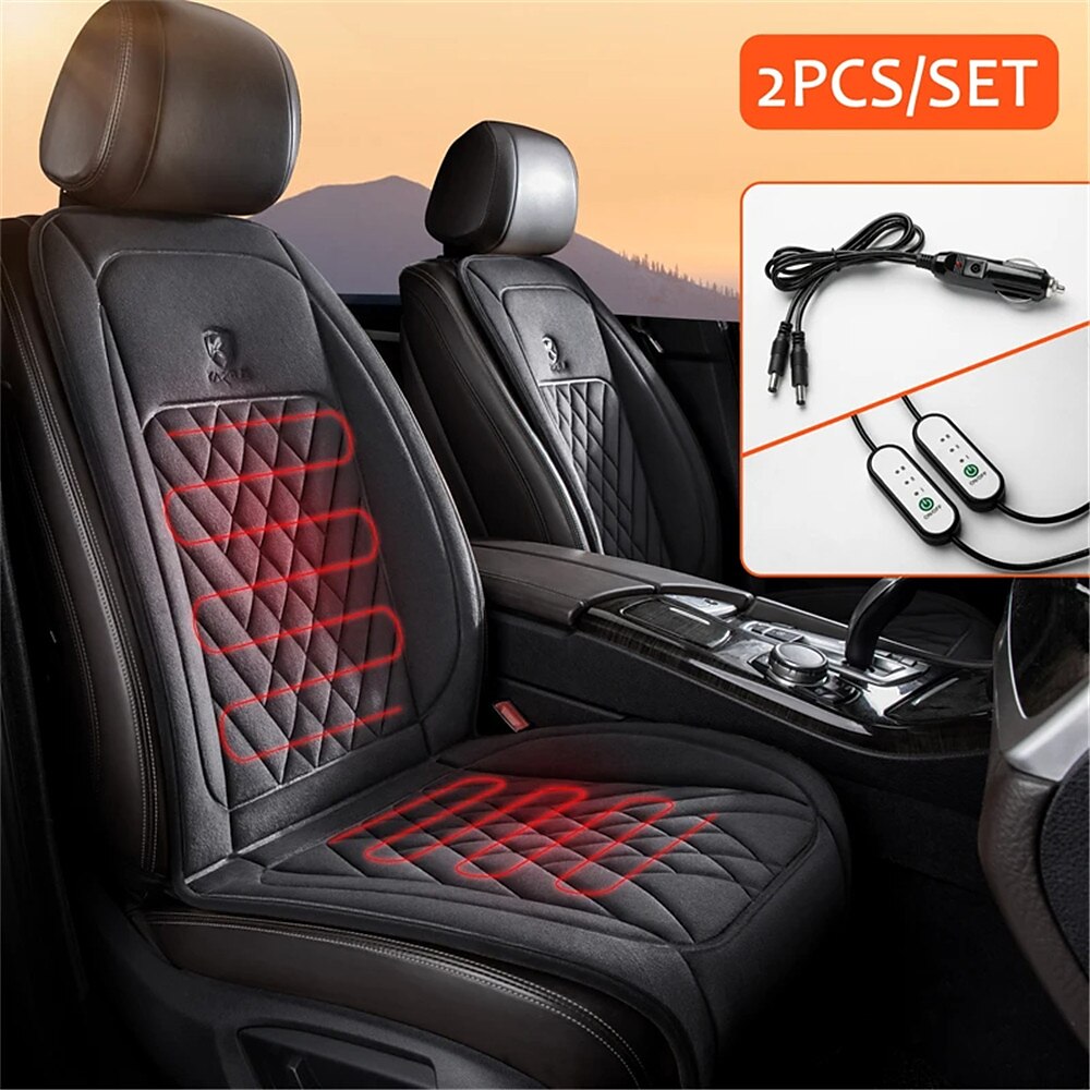 12/24V Heated Car Seat Cover, Universal Car Seat Heater, 30s Fast Heating, Winter Cushion, Back Warmer Pads 2025 - $61.99 –P11