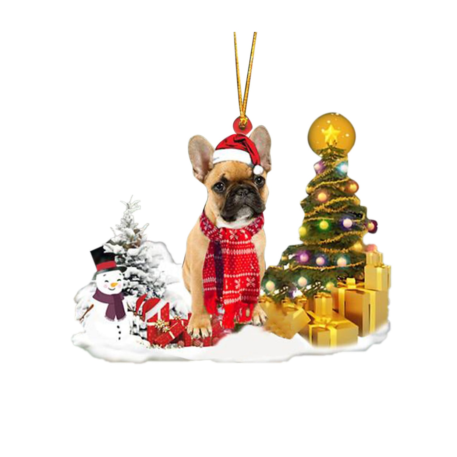 creativ pandantiv mașină nouă câine de Crăciun ornament de om de zăpadă pandantiv brad de Crăciun pandantiv rucsac acrilic cadou de Crăciun 2025 - $2 –P5