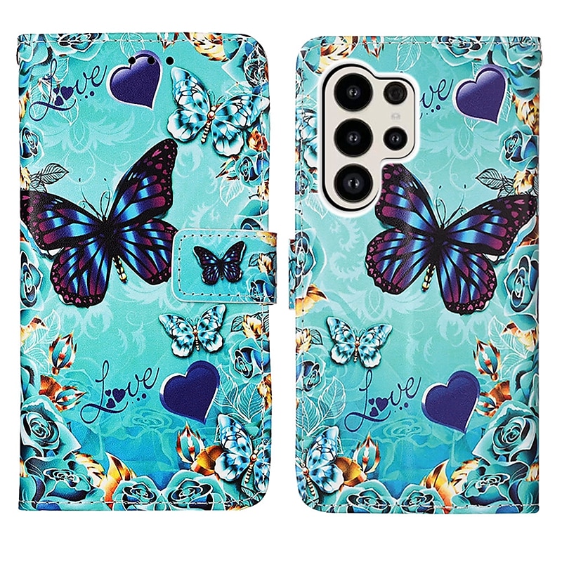 telefono Custodia Per Samsung Galaxy S24 S23 S22 S21 S20 Plus Ultra A54 A34 A14 A12 A32 Samsung A13 5G S25 Ultra Per retro Porta carte di credito Con supporto A calamita con cinturino da polso Retrò del 2025 a $19.99 –P3