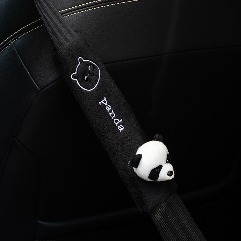 autó biztonsági öv vállvédő aranyos rajzfilm panda autóvédő univerzális autóbelső kiegészítők 2025 - $14.99 –P5