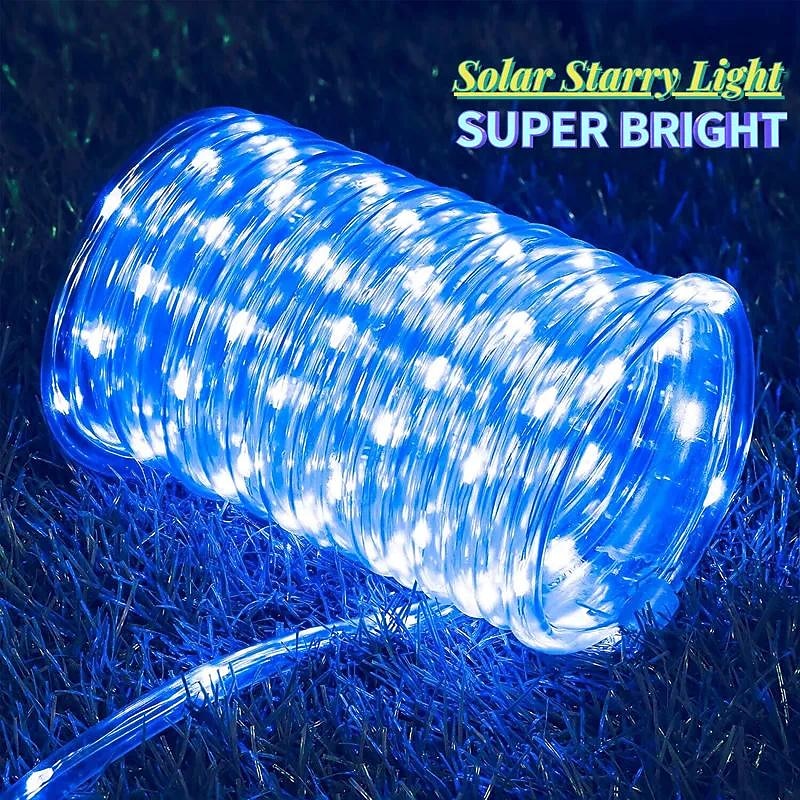 2025年 2個のソーラーロープライト屋外防水8モードLEDストリングフェアリーライトクリスマス、テント、ガゼボ、トランポリン、歩道、プール用  コレクション – $29.99 –P9