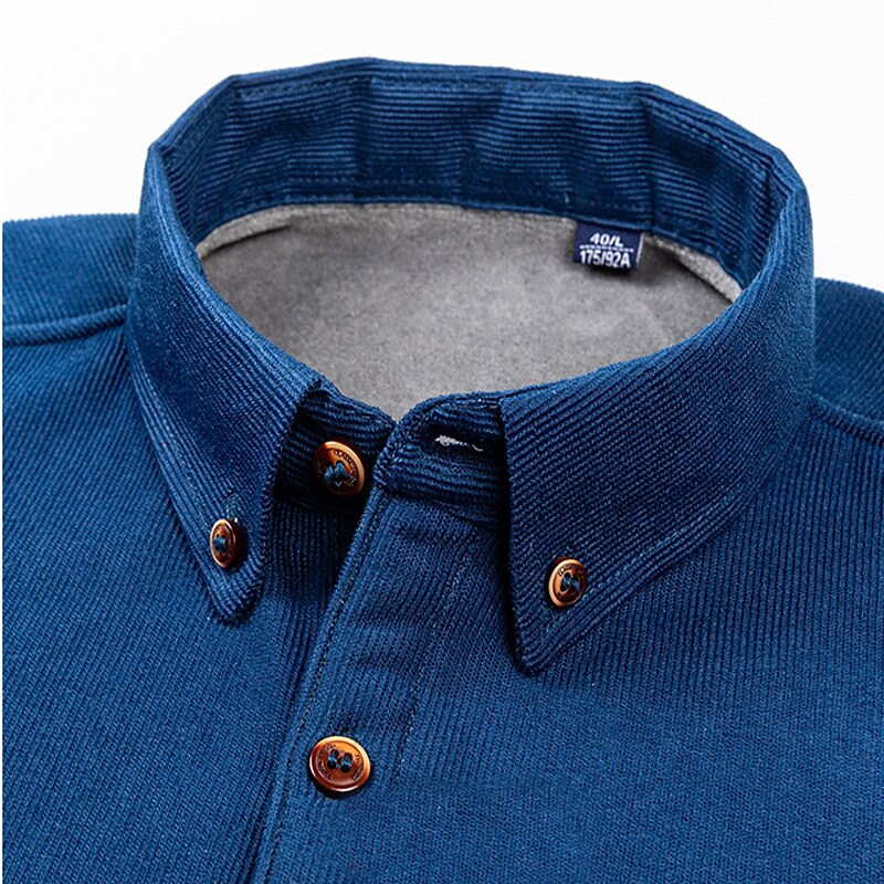 Men's Shacket Solid / Plain Color Vacation New Year Yellow Red Dark Navy Blue Long Sleeve Classic Collar Fall / Winter Clothing Apparel Print 2025 - $38.99 –P9