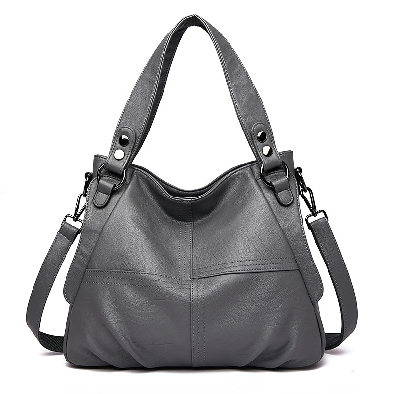 Per donna Borsa Borsa a tracolla Borsa a spalla Borsa Boston Pelle PU All'aperto Shopping Quotidiano Cerniera Grande Capacità Impermeabile Durevole Tinta unica Trapuntato Rosso violaceo Nero Bianco del 2025 a $29.25 –P17