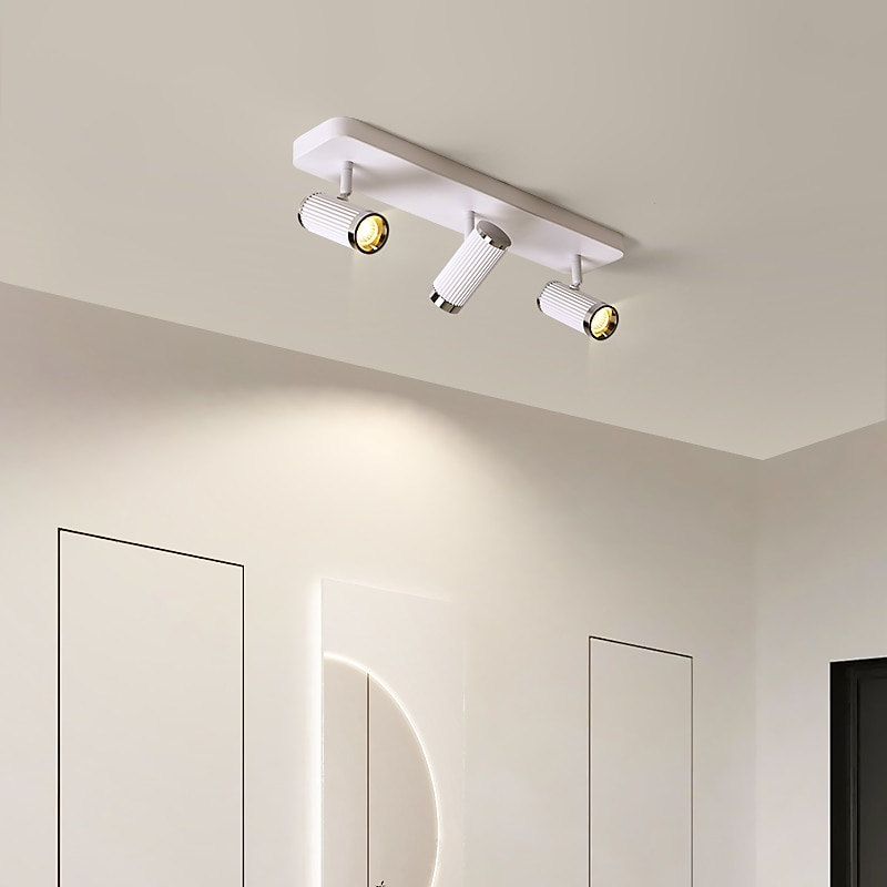 Lampy sufitowe led do salonu, reflektory lampy sufitowe obrotowe oświetlenie szynowe 1/2/3/4 głowice reflektory sufitowe sklep odzieżowy 2025 - $280.79 –P3